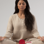 A woman in lotus pose. Apana Vayu.