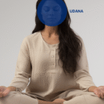 A woman in lotus pose. Udana Vayu.