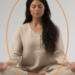 A woman in lotus pose. Vyana Vayu.