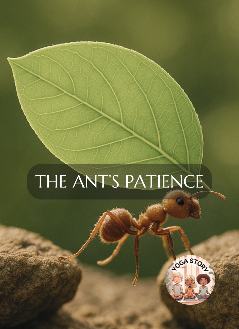 An ant carrying a leaf.